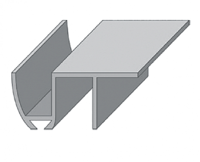 Картинка Нижняя направляющая для раздвижных дверей RENZ N-2 (2 метра) для межкомнатных дверей
